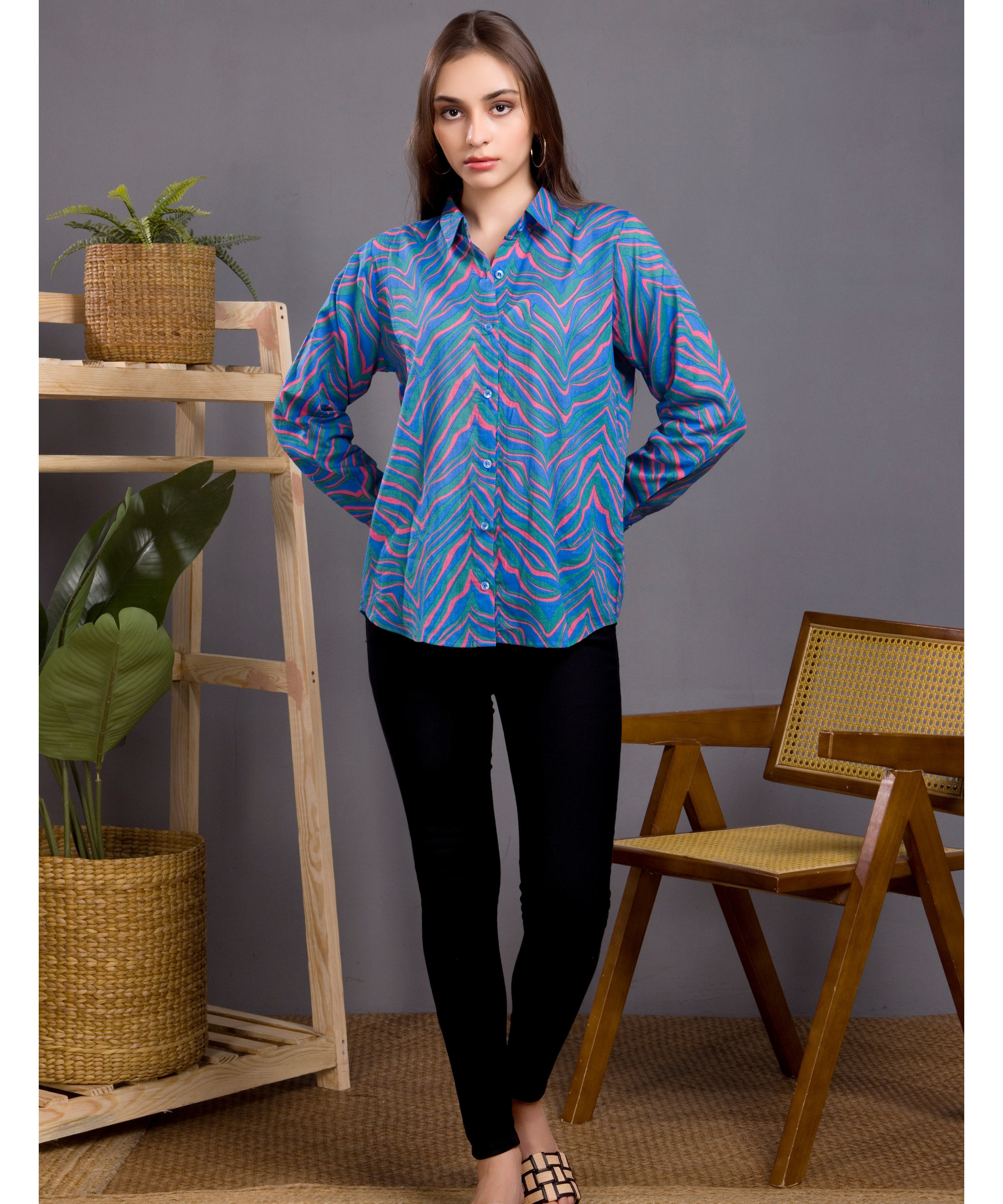 Blue Zebra Shirt