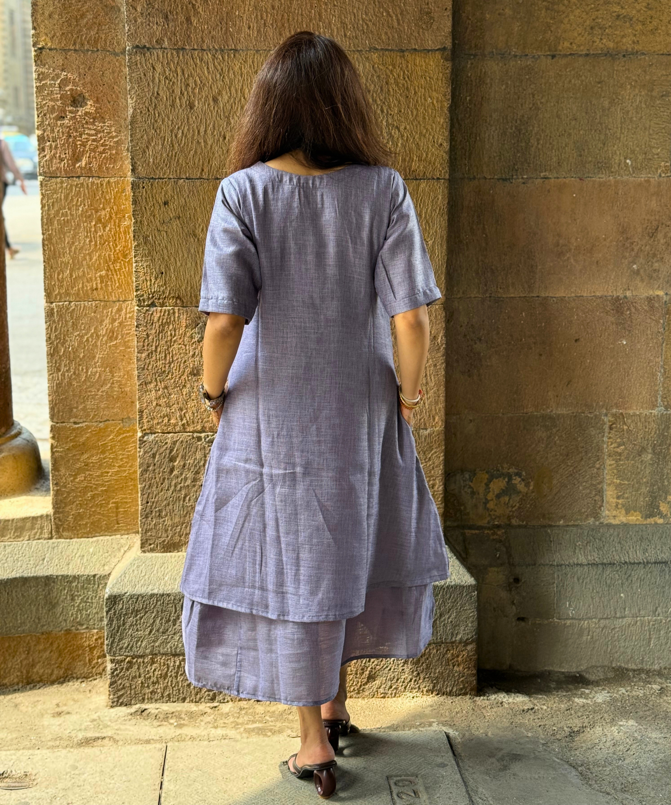 Meher Lilac Linen Dress