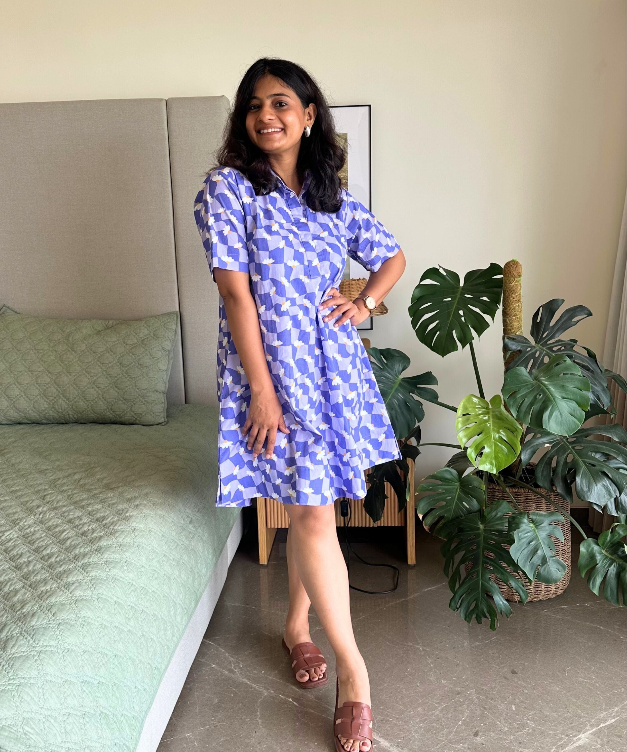 Colour Pop Purple Lily Shift Dress