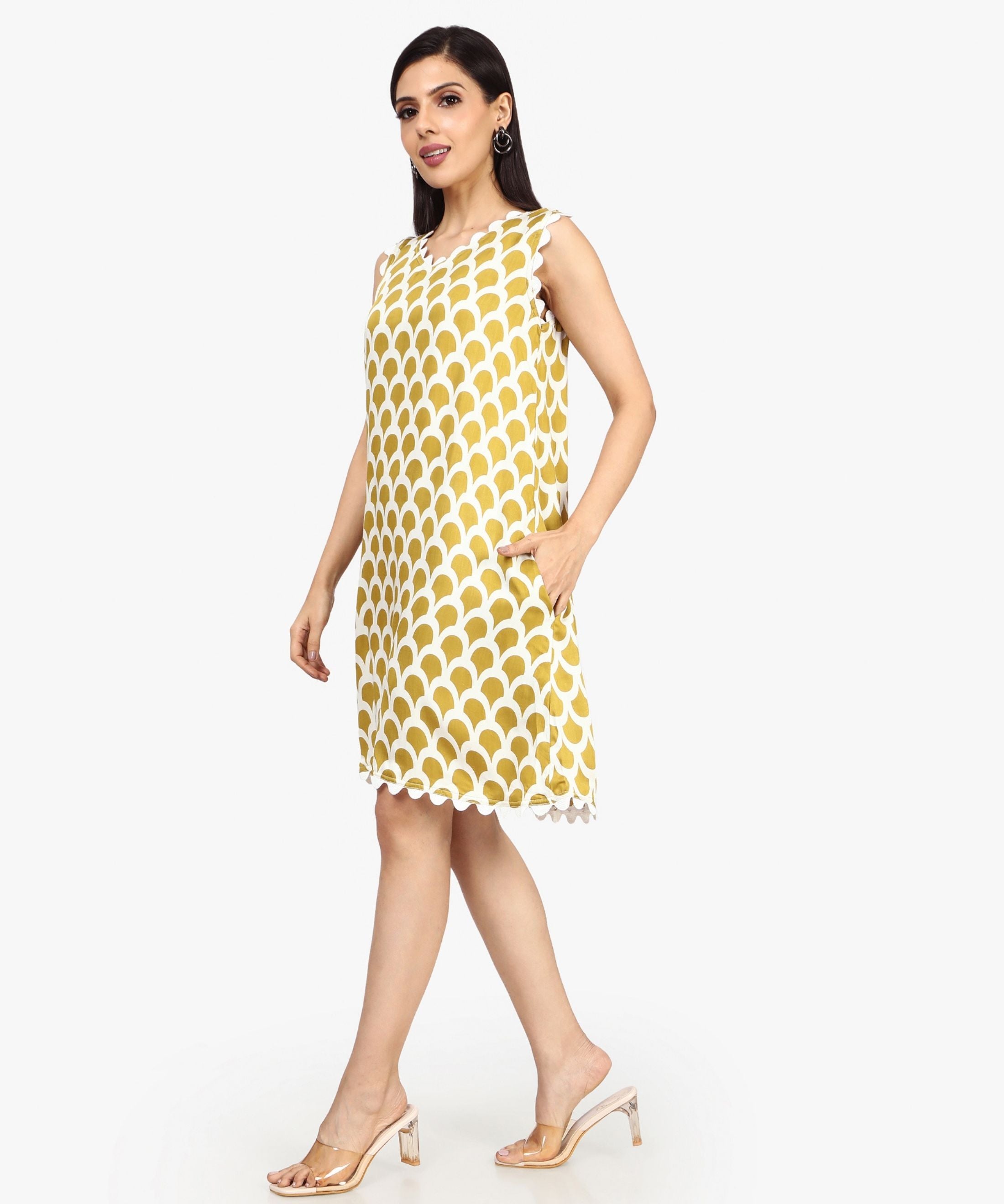 Modal Cotton Scallops Dress