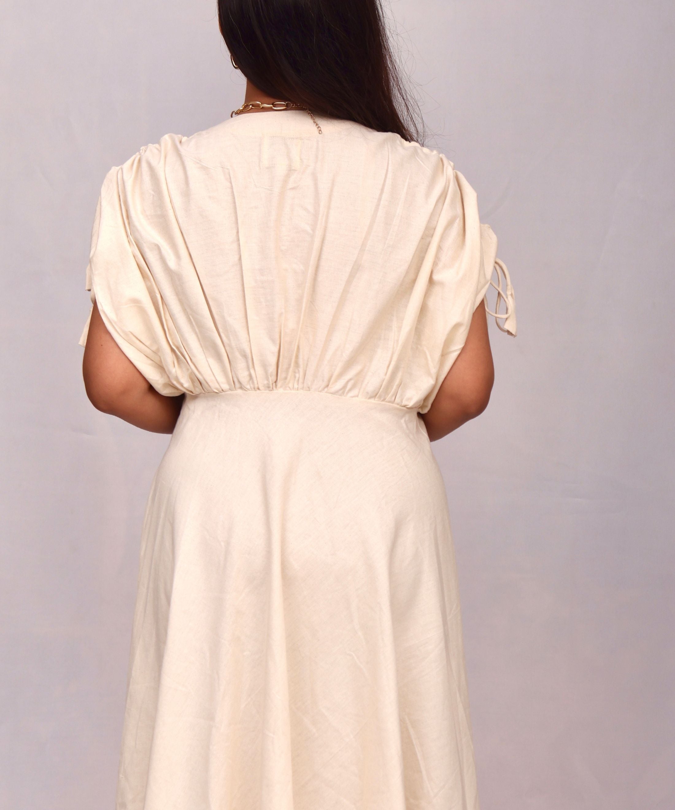 Cream Miami Cotton Dress