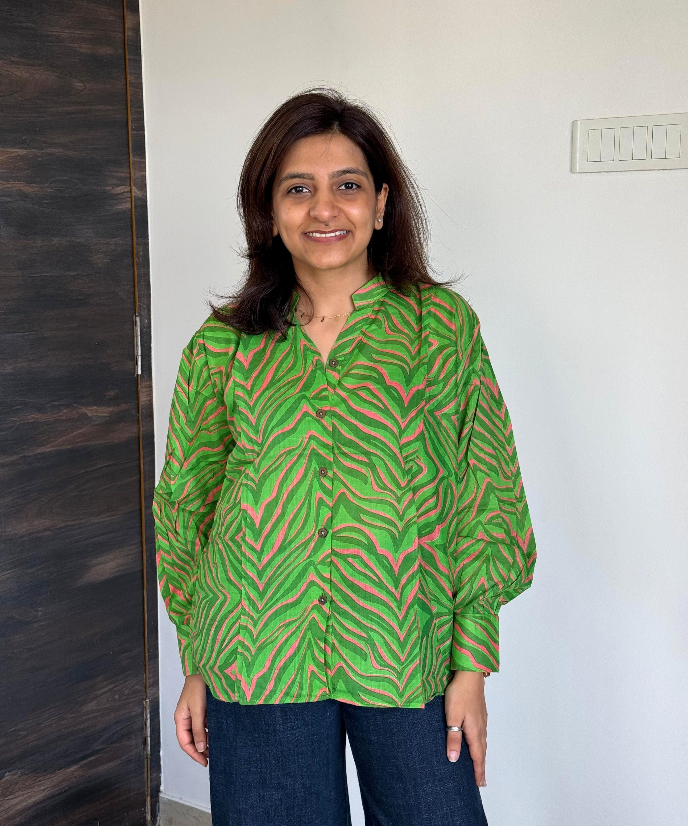 Green Zebra Shirt