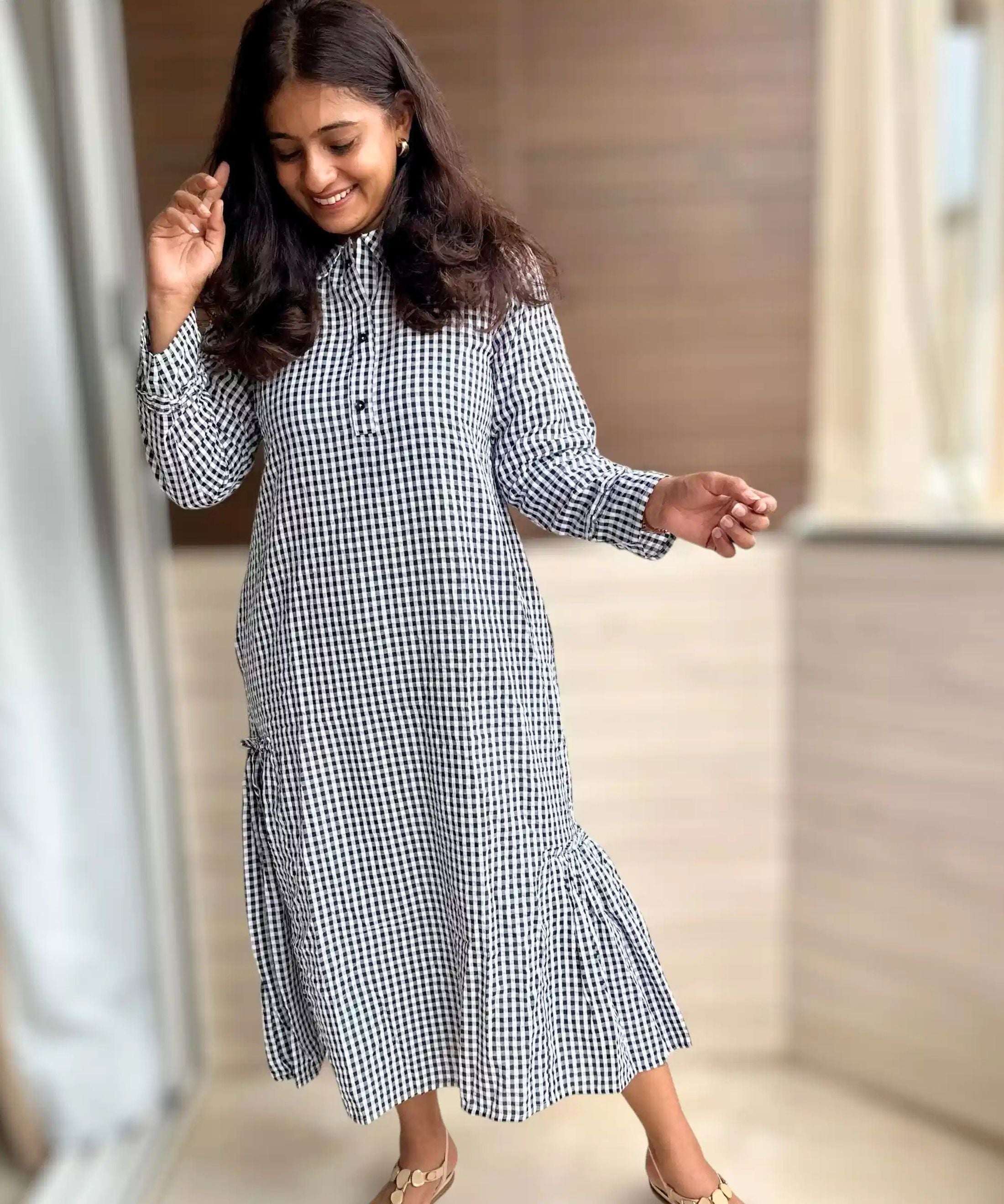 Ghingham Checkered Dress