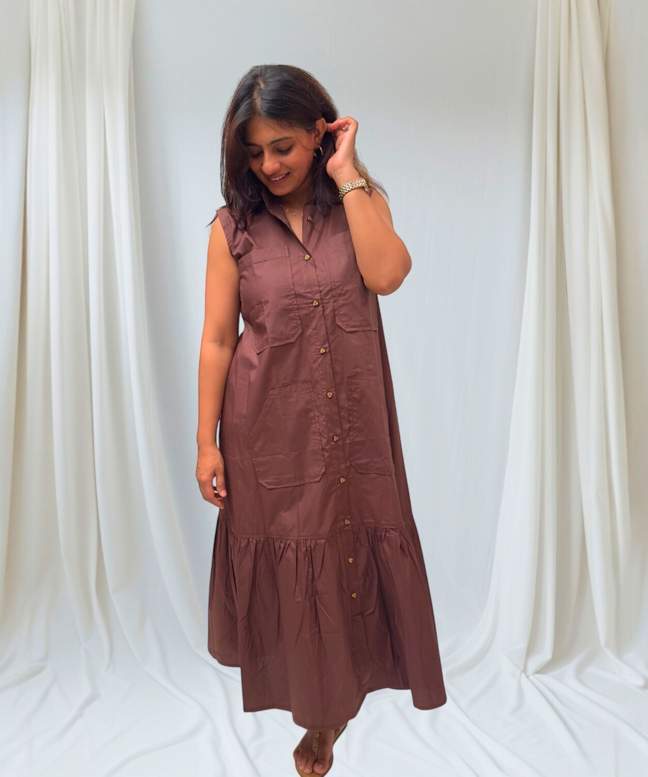Mocha Pocket Dress