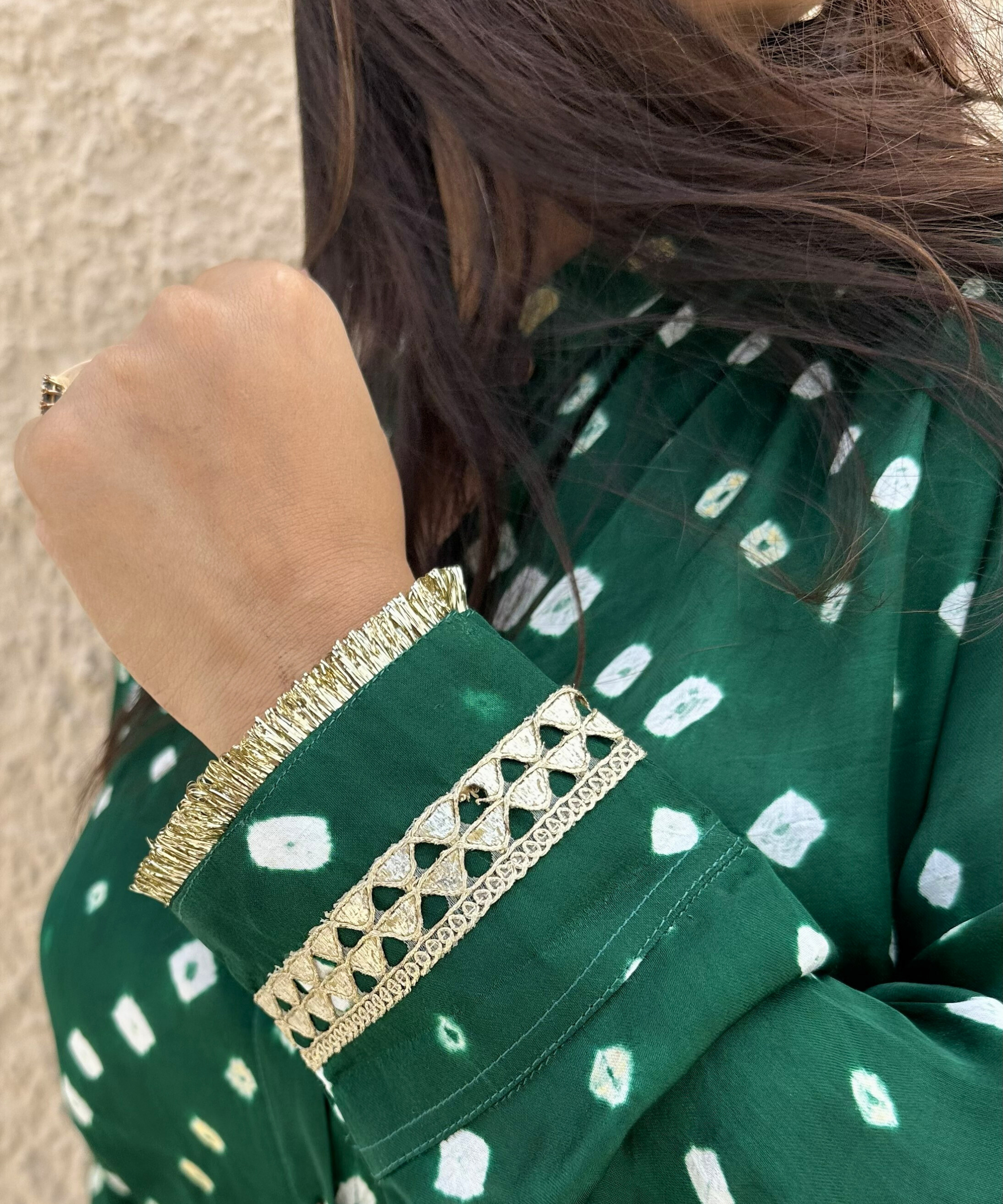 Emerald Bandhani Shirt