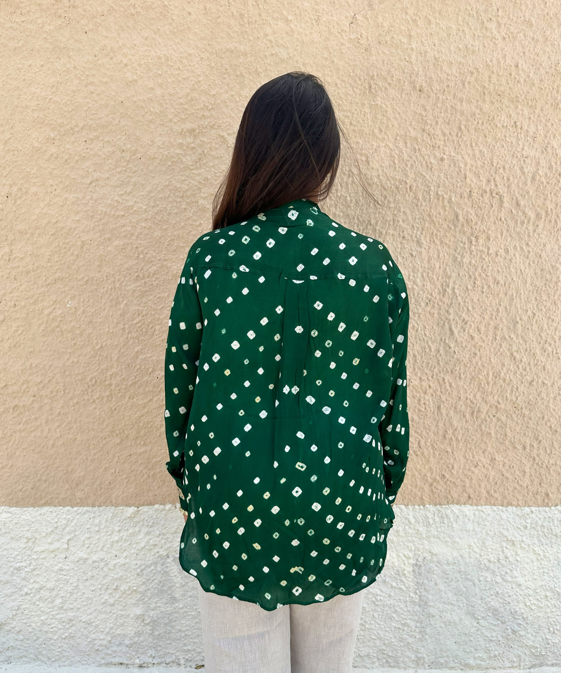 Emerald Bandhani Shirt