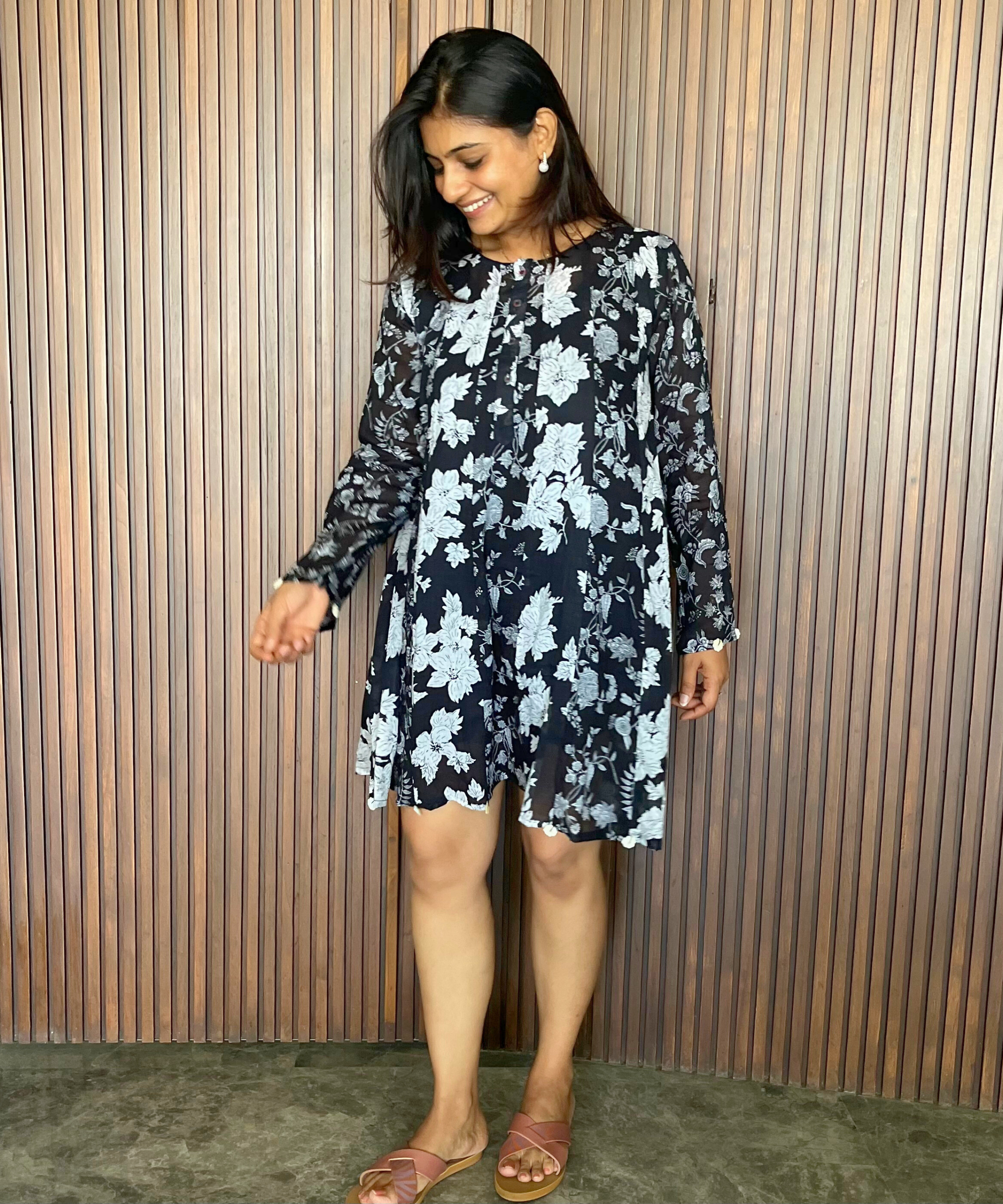 Black Kali Floral Dress