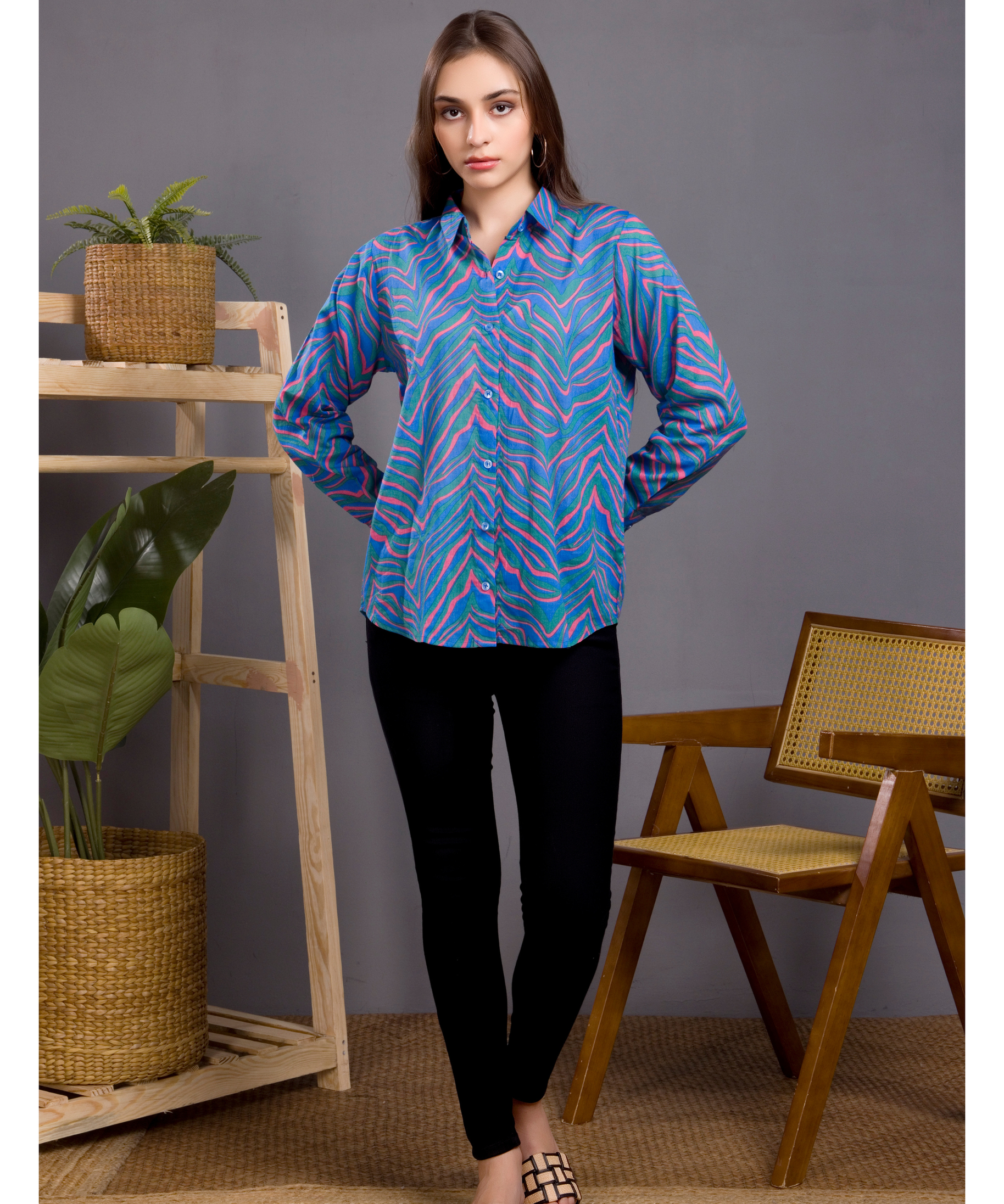 Blue Zebra Shirt