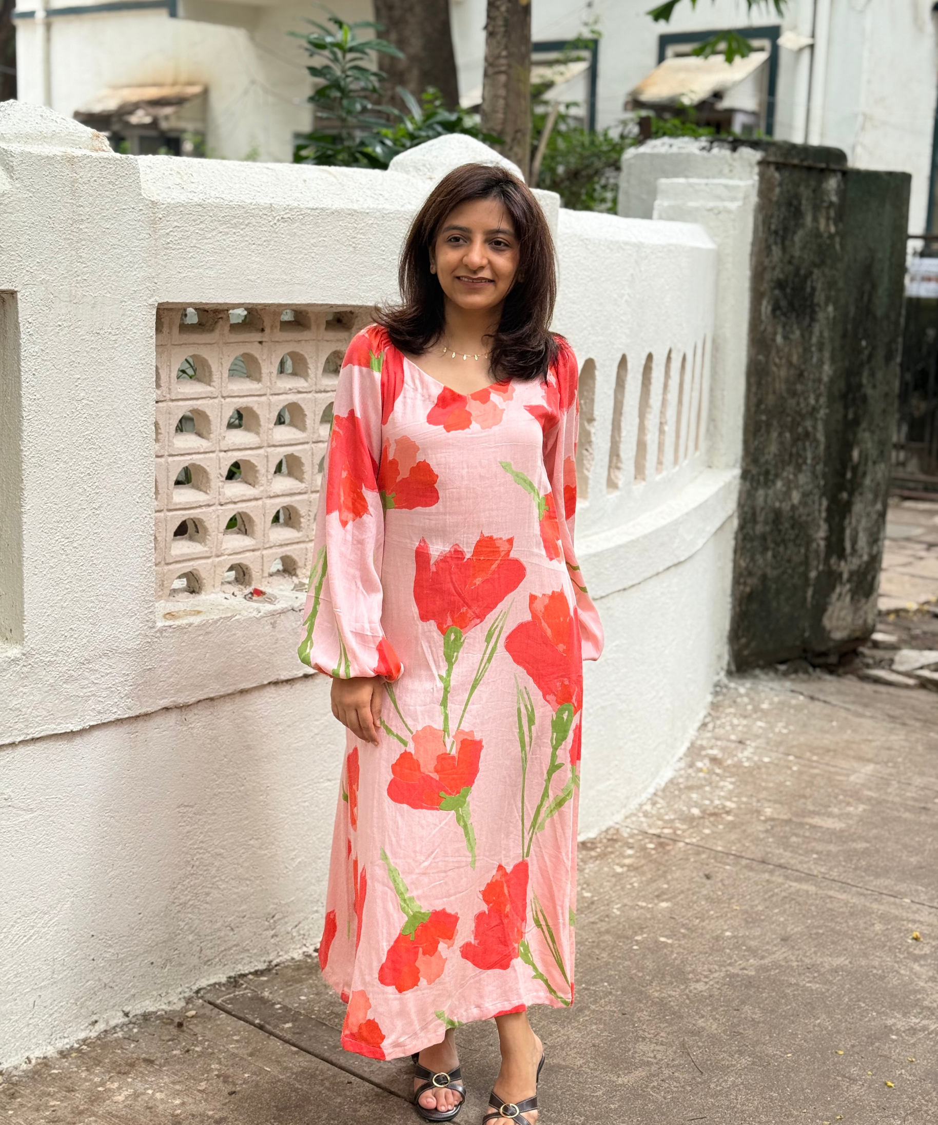 Coral Bloom Sicily Dress