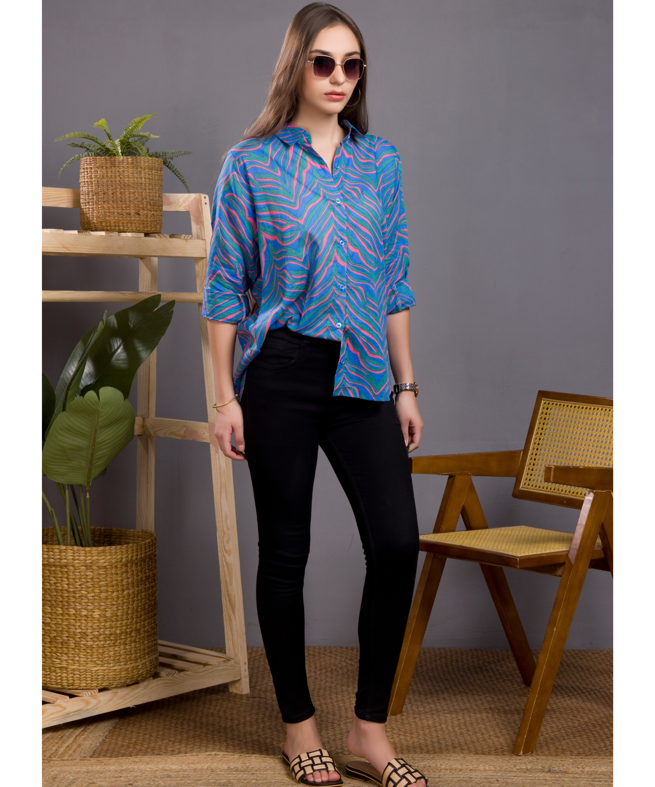 Blue Zebra Shirt