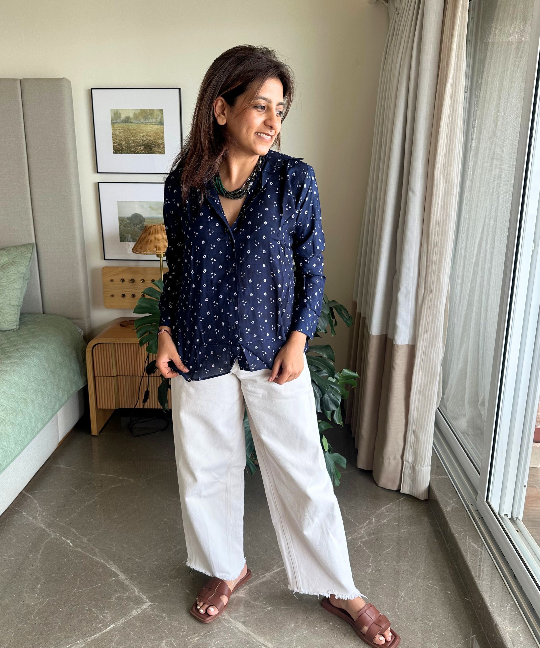 Bandhani Muslin Shirt