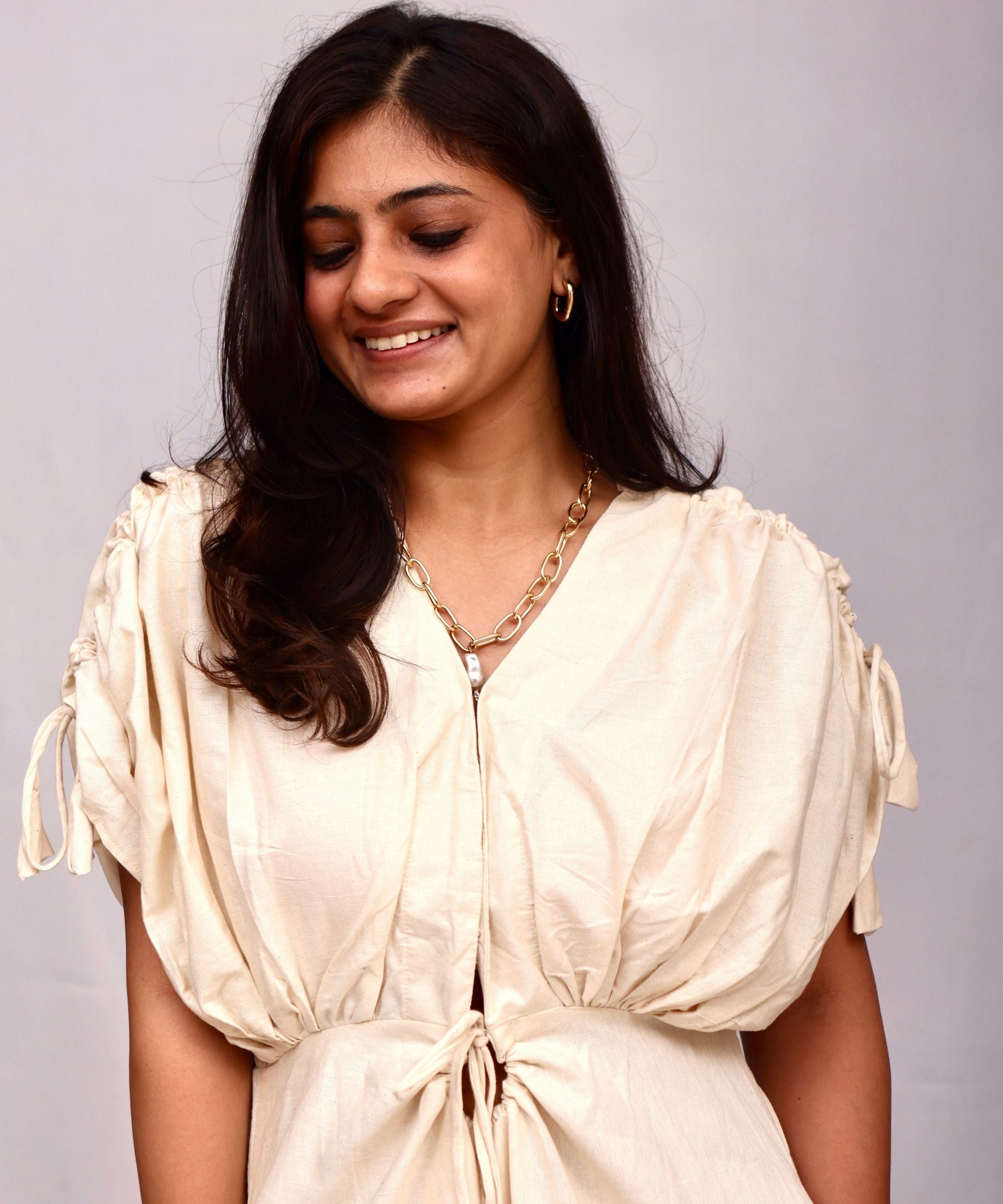 Cream Miami Cotton Dress