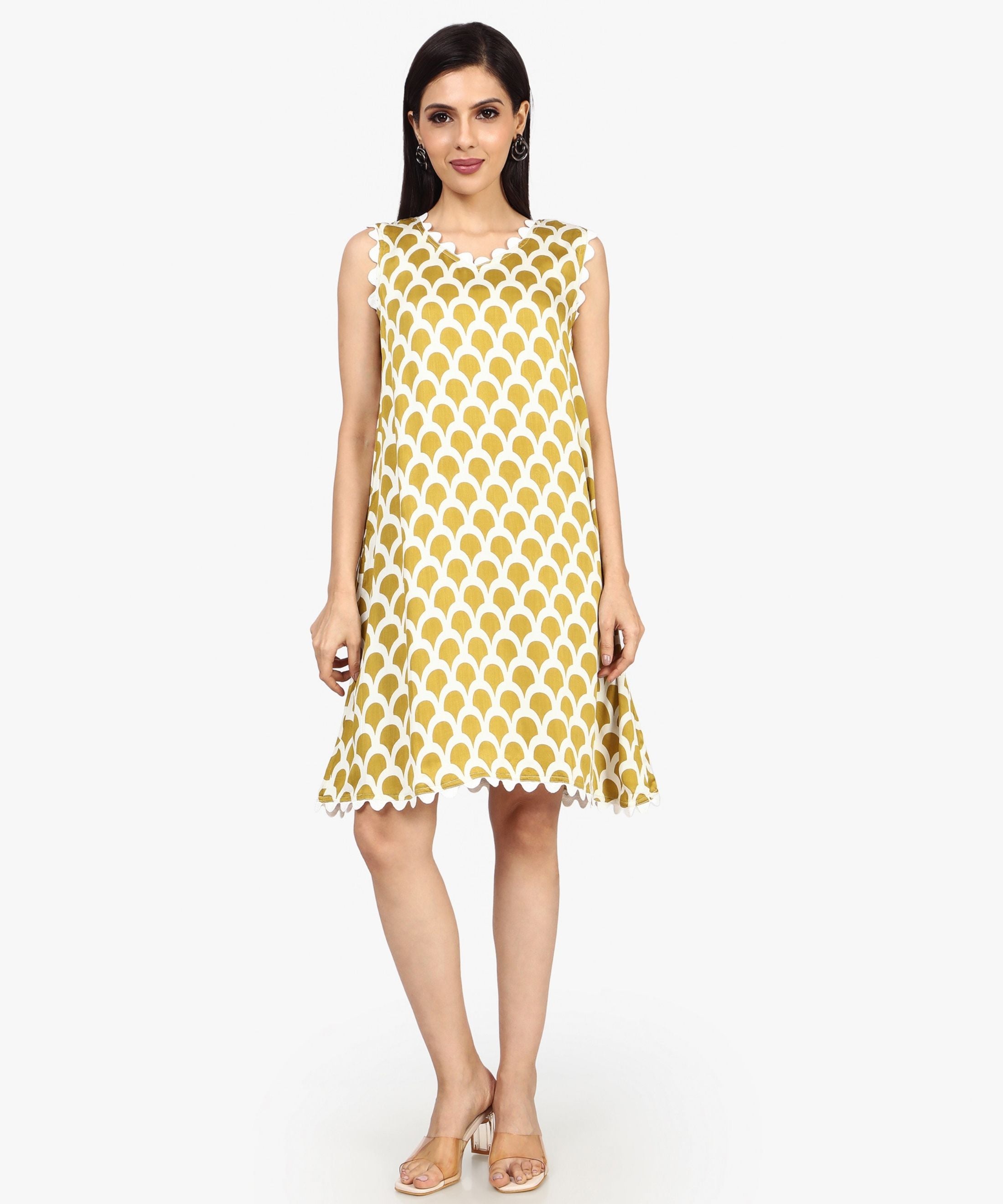 Modal Cotton Scallops Dress
