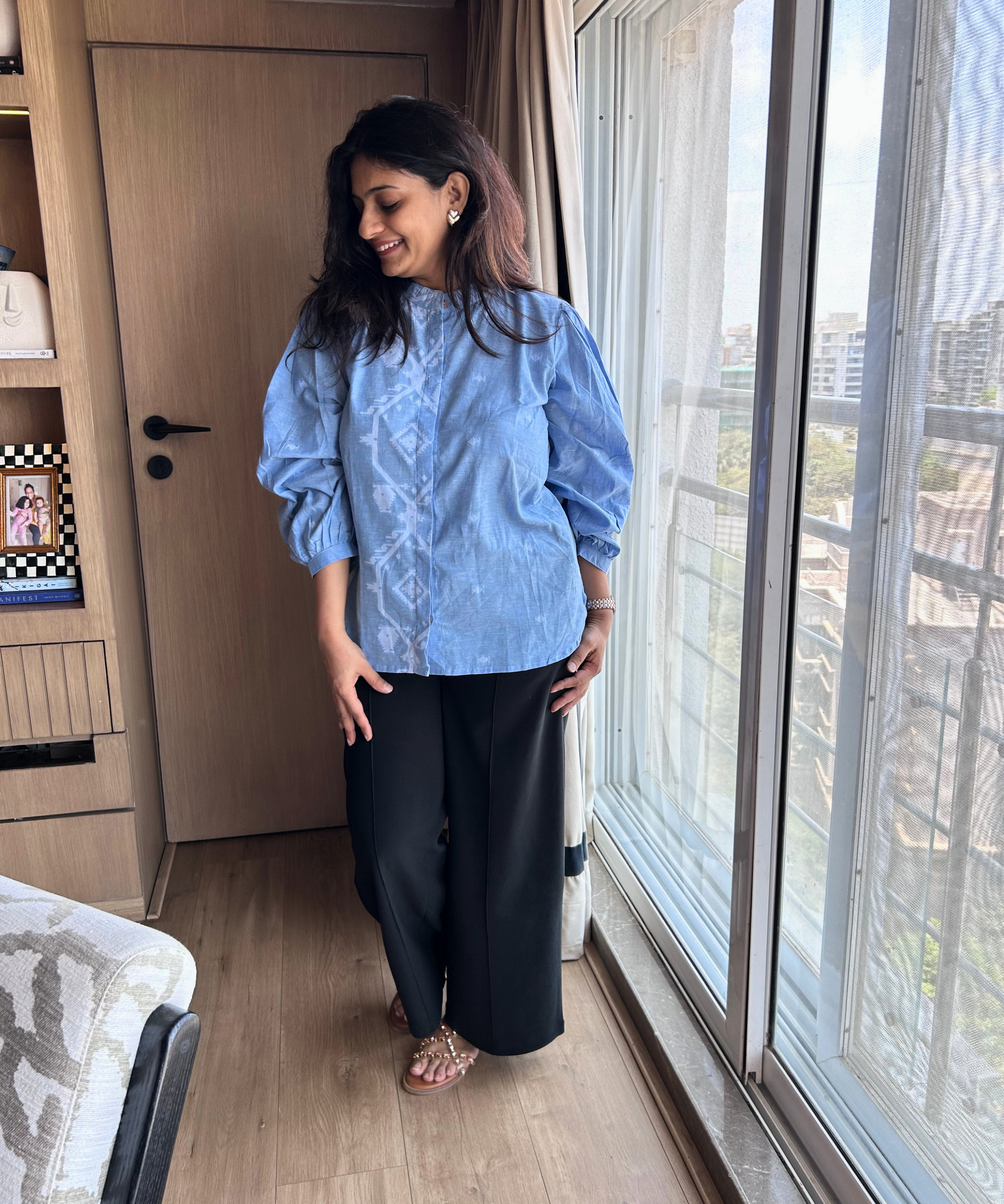 Blue Jamdani Shirt