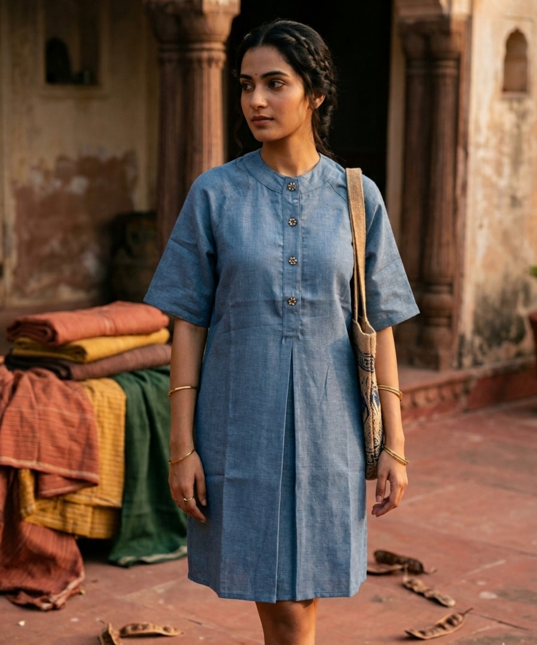 Akasi Short Linen Dress