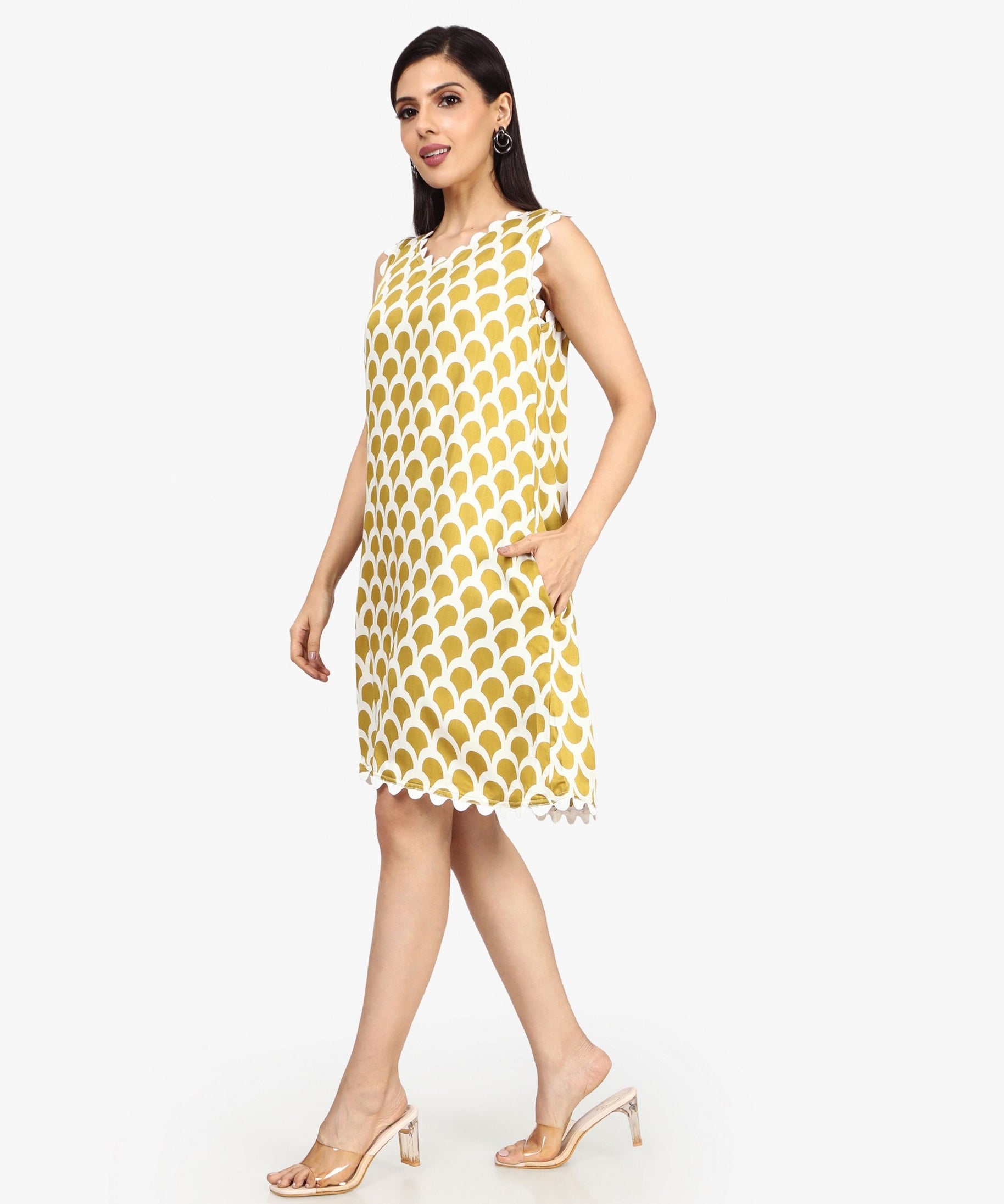Modal Cotton Scallops Dress