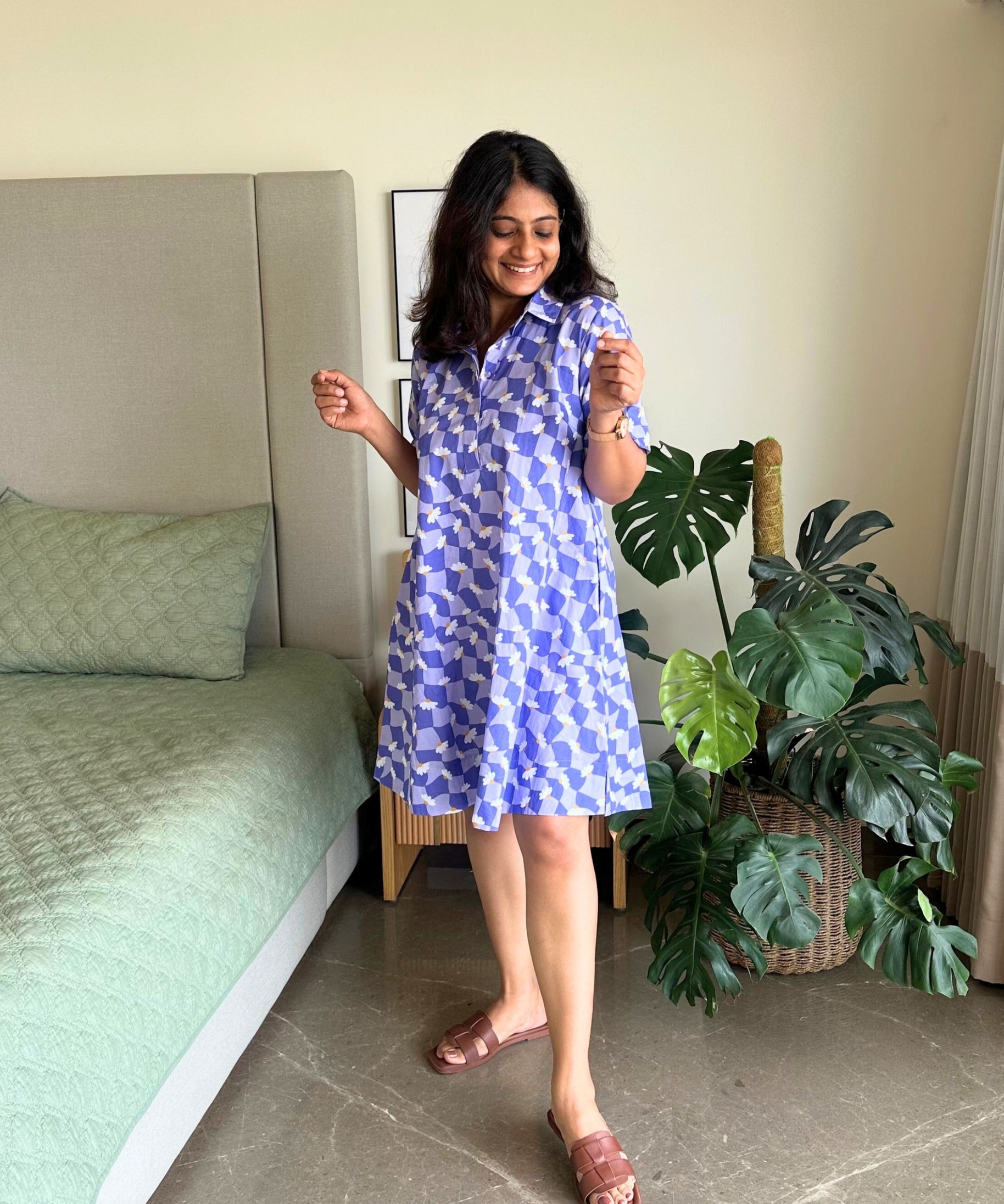 Colour Pop Purple Lily Shift Dress