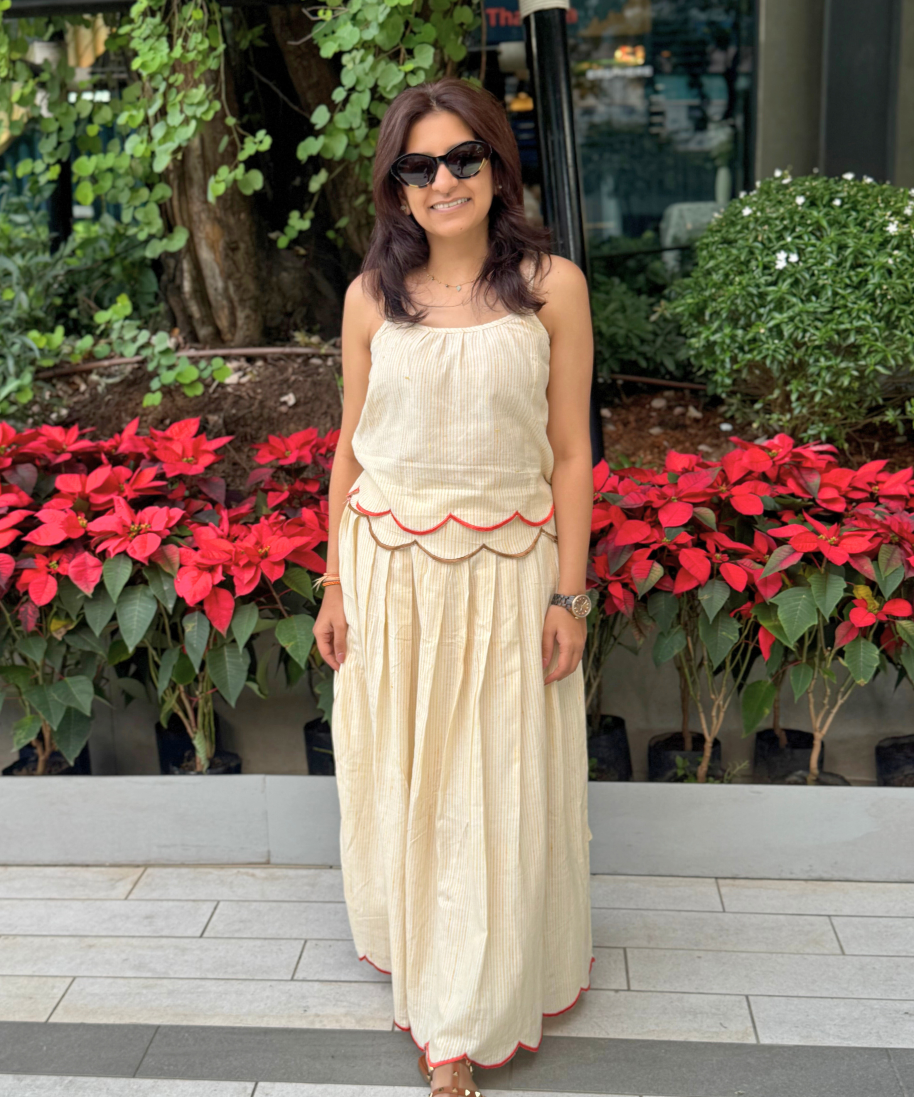 Peeli Dori Skirt Set