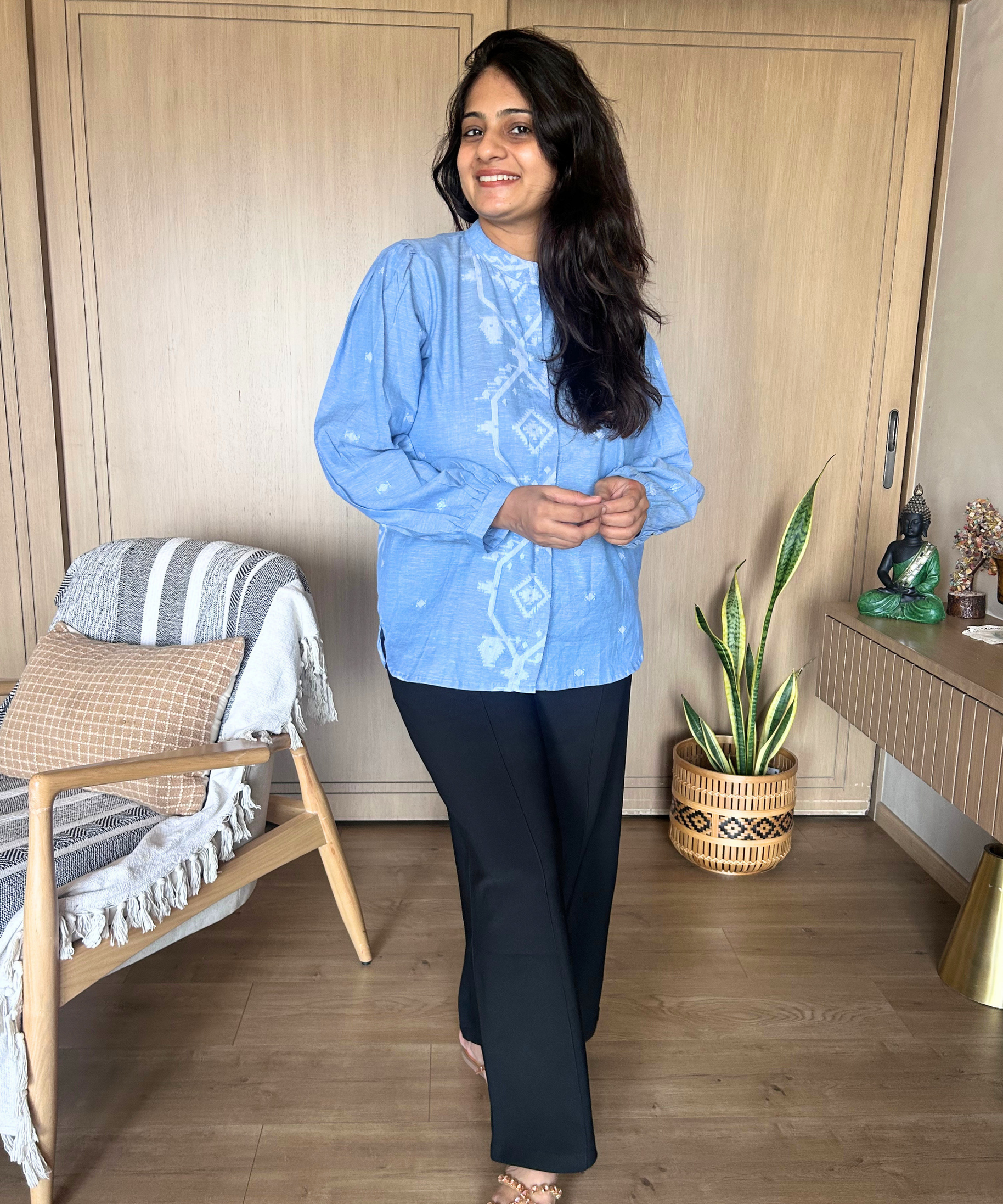 Blue Jamdani Shirt