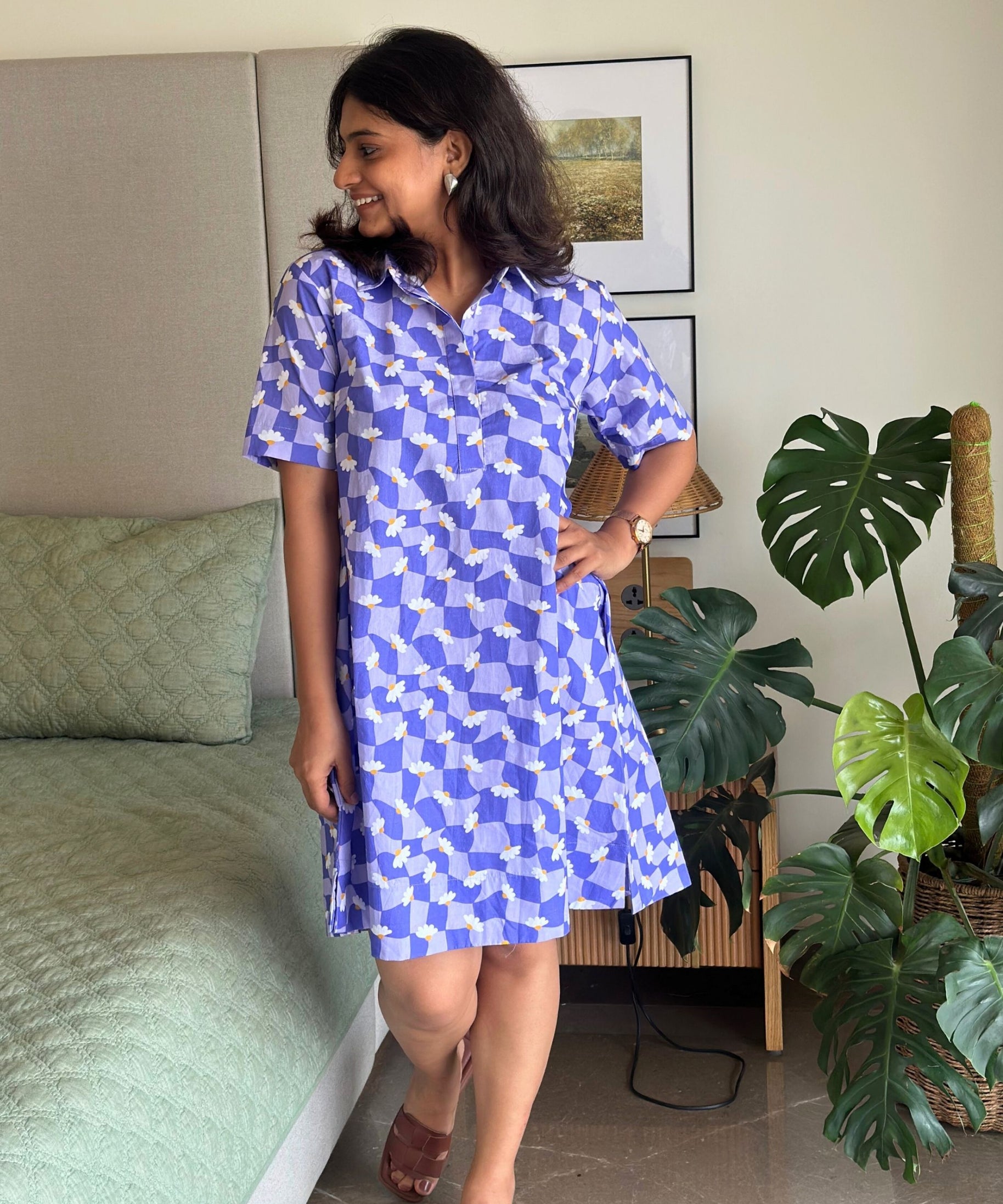 Colour Pop Purple Lily Shift Dress