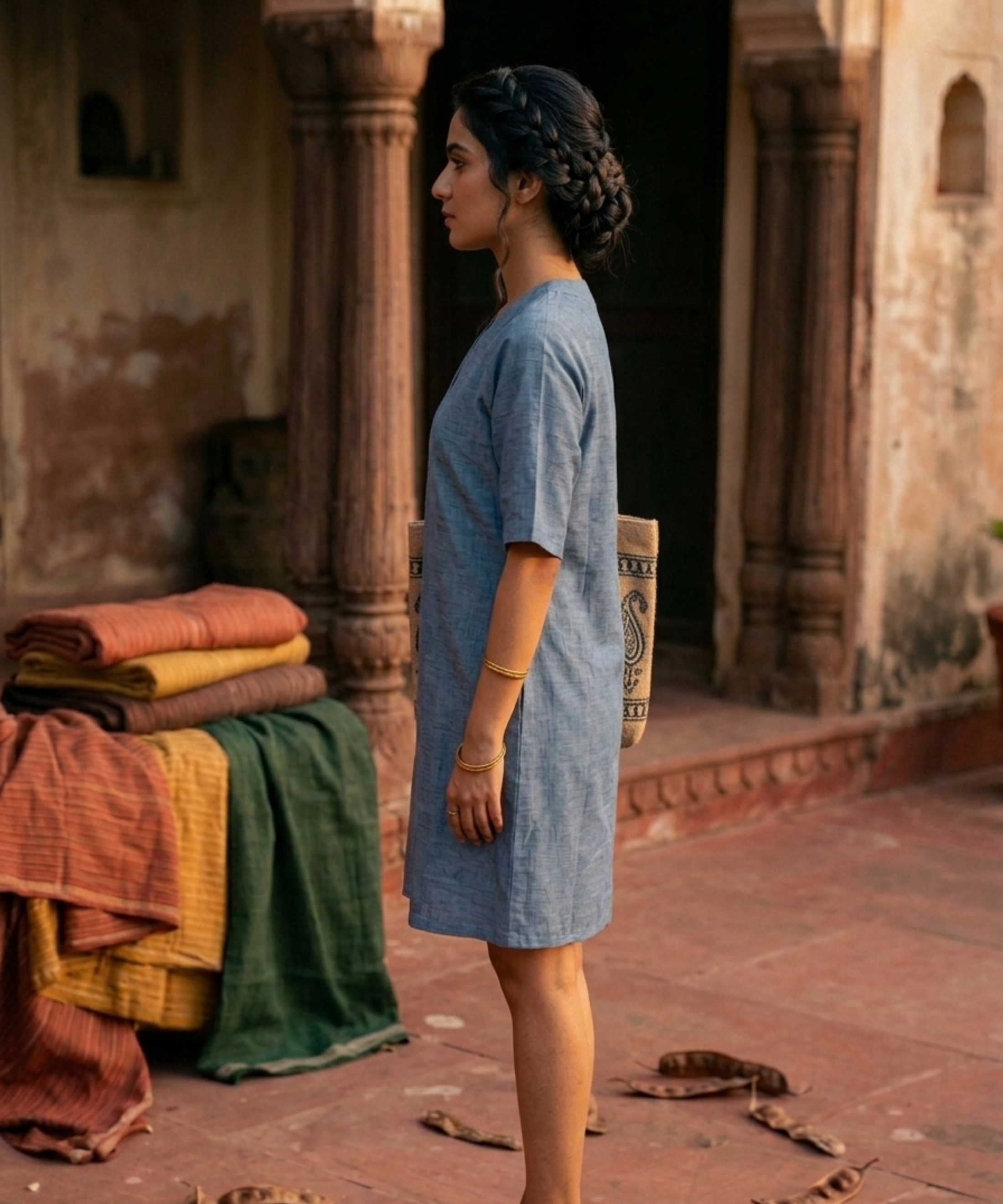 Akasi Short Linen Dress
