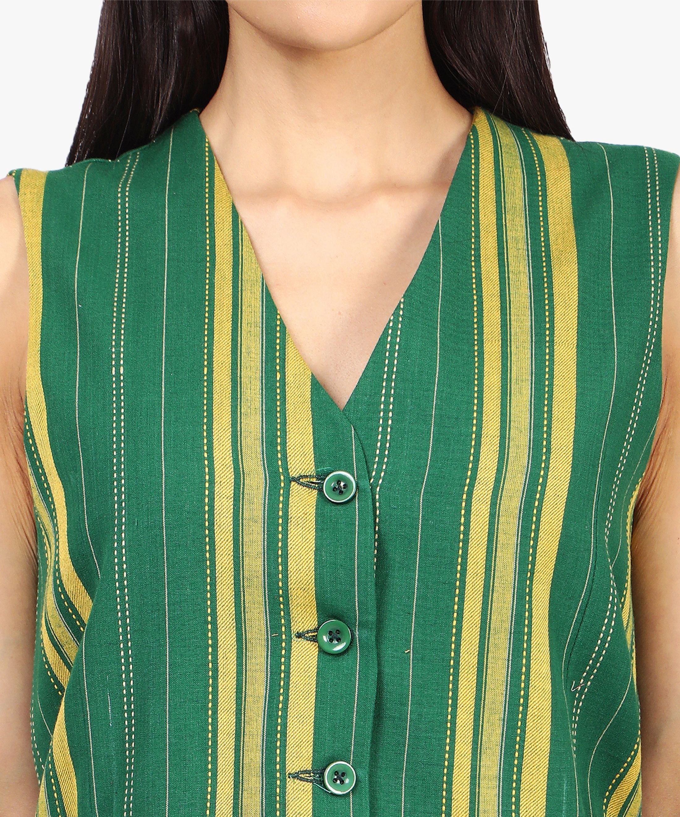 Green Vest Co-ord Set