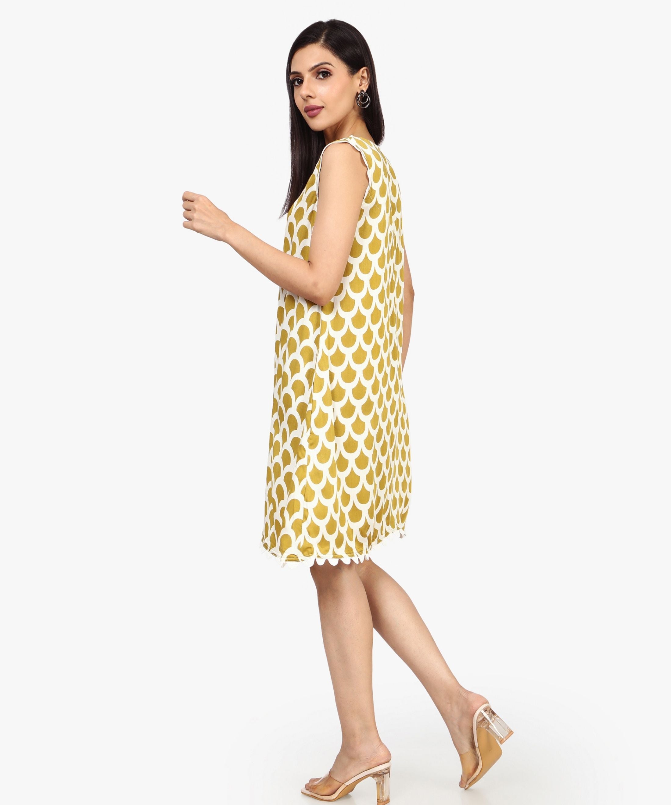 Modal Cotton Scallops Dress