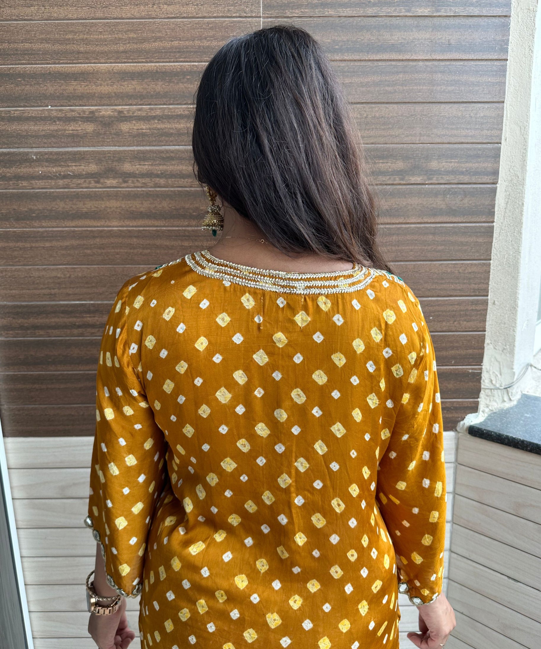 Mustard Bandhani Modal Co-ord Set