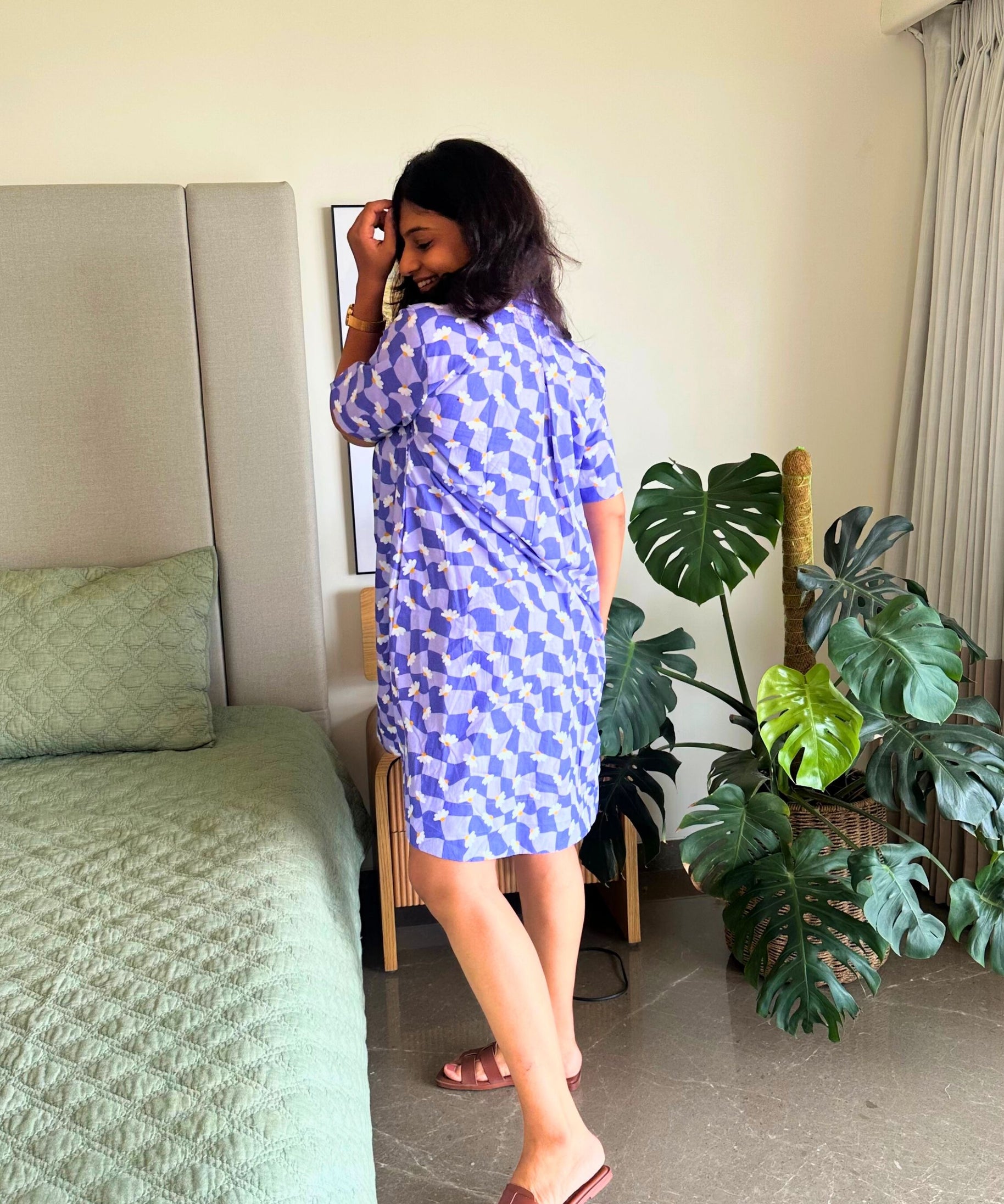 Colour Pop Purple Lily Shift Dress