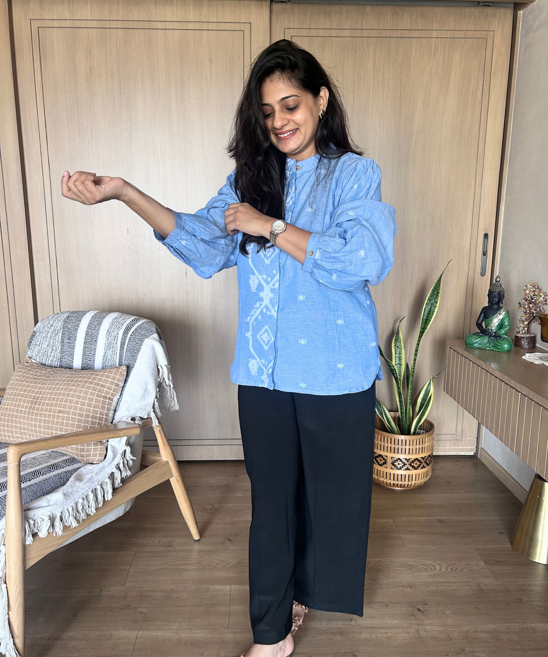 Blue Jamdani Shirt