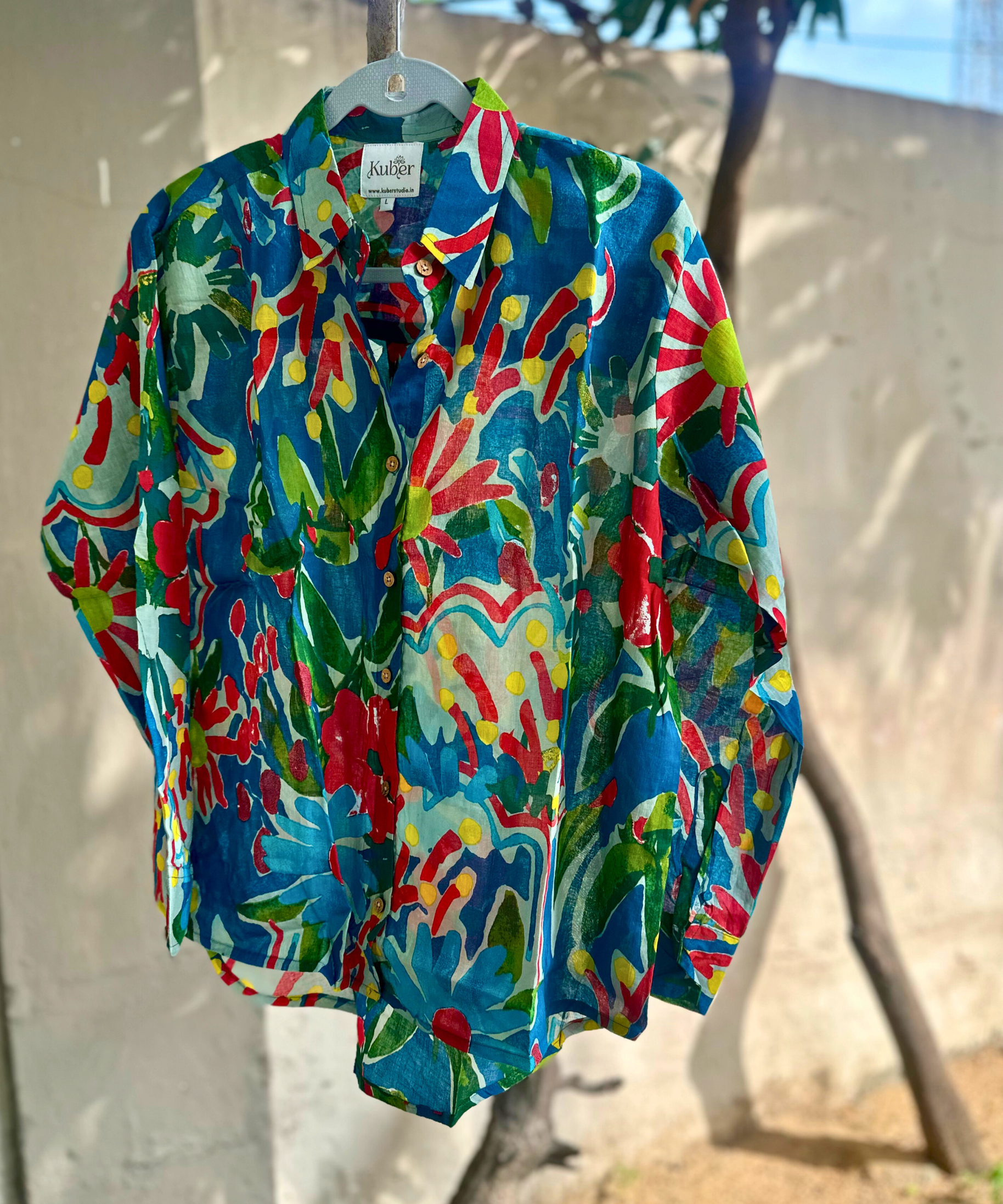 Blue Floral Splash Shirt