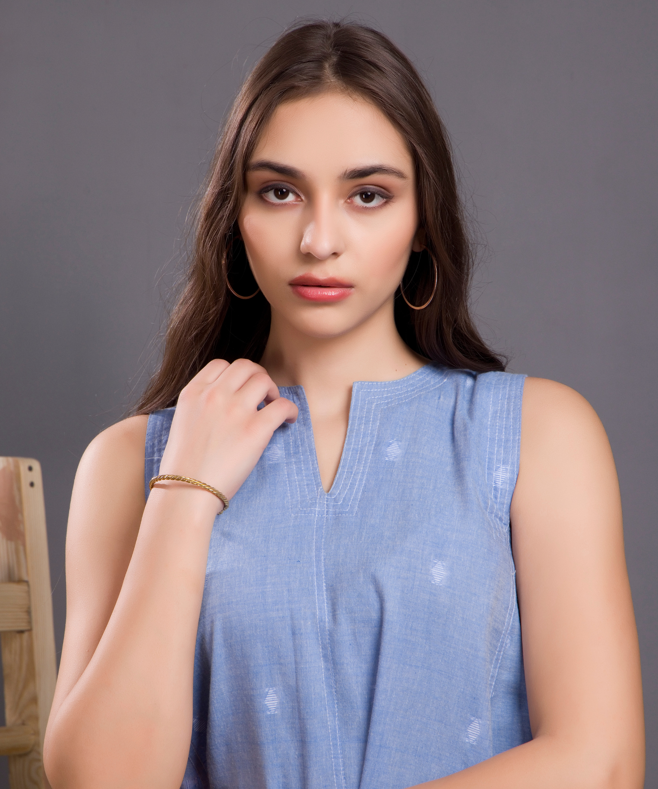 Powder Blue Jamdani Co-ord Set