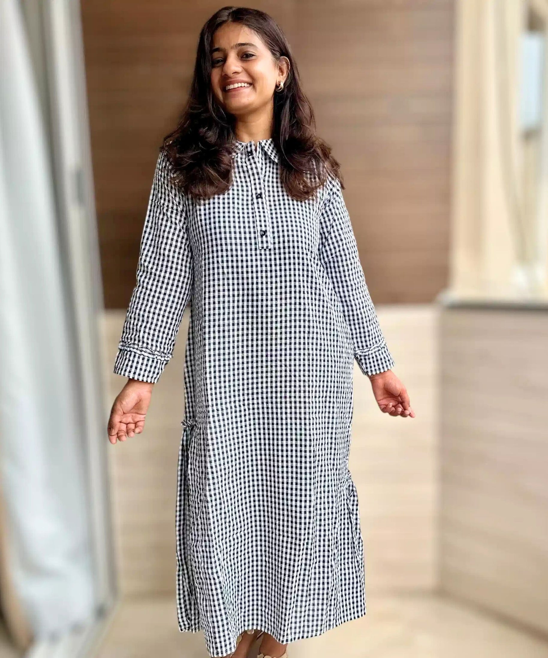 Ghingham Checkered Dress