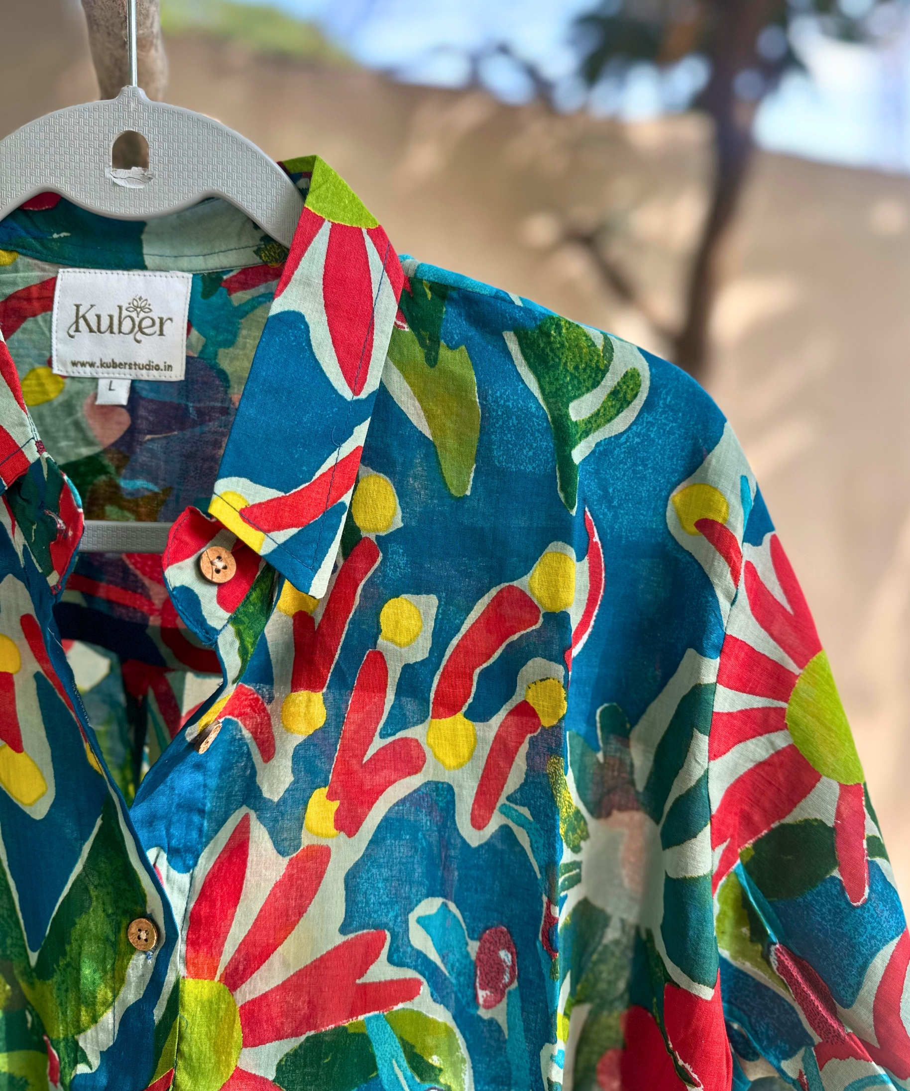 Blue Floral Splash Shirt