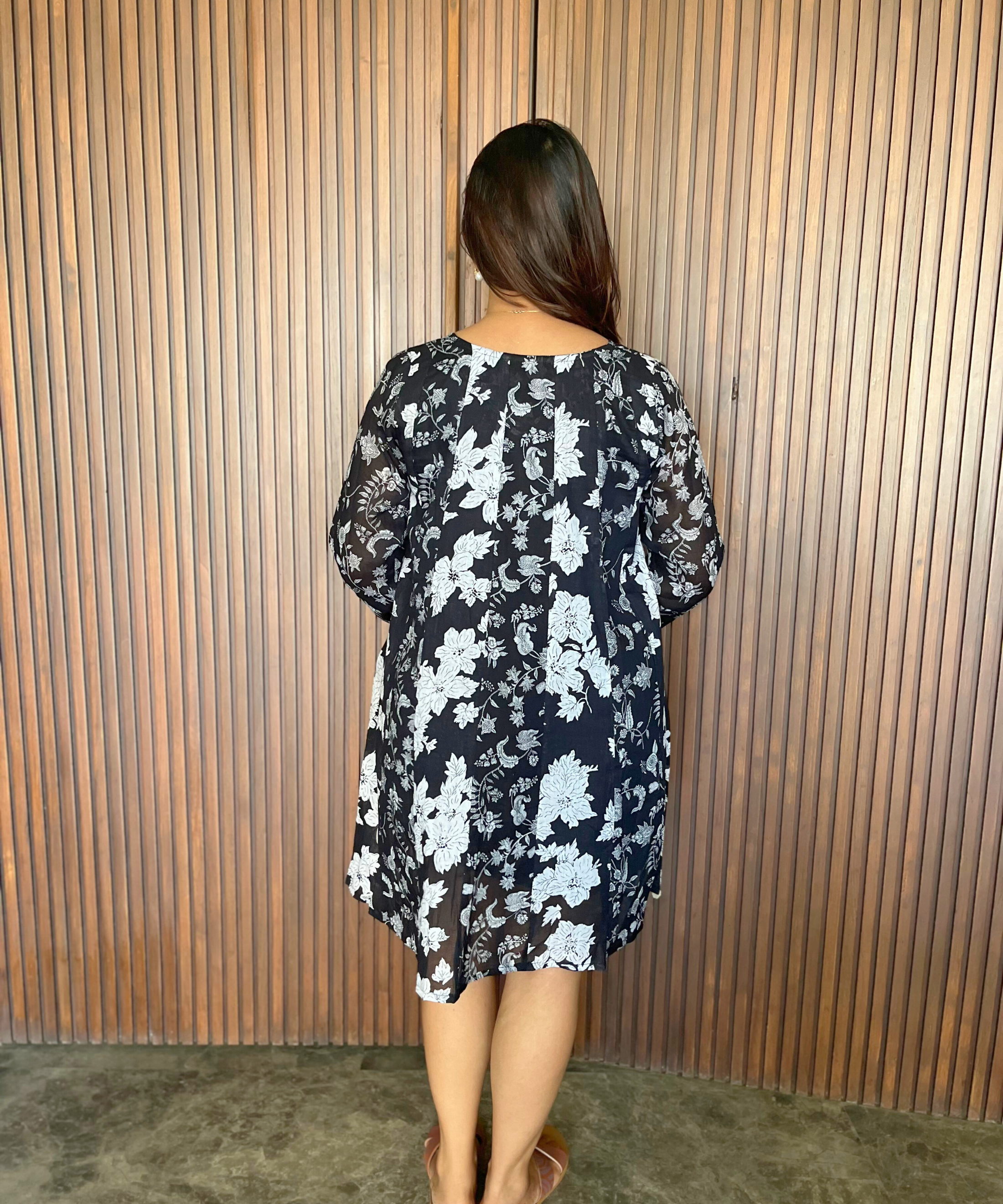 Black Kali Floral Dress