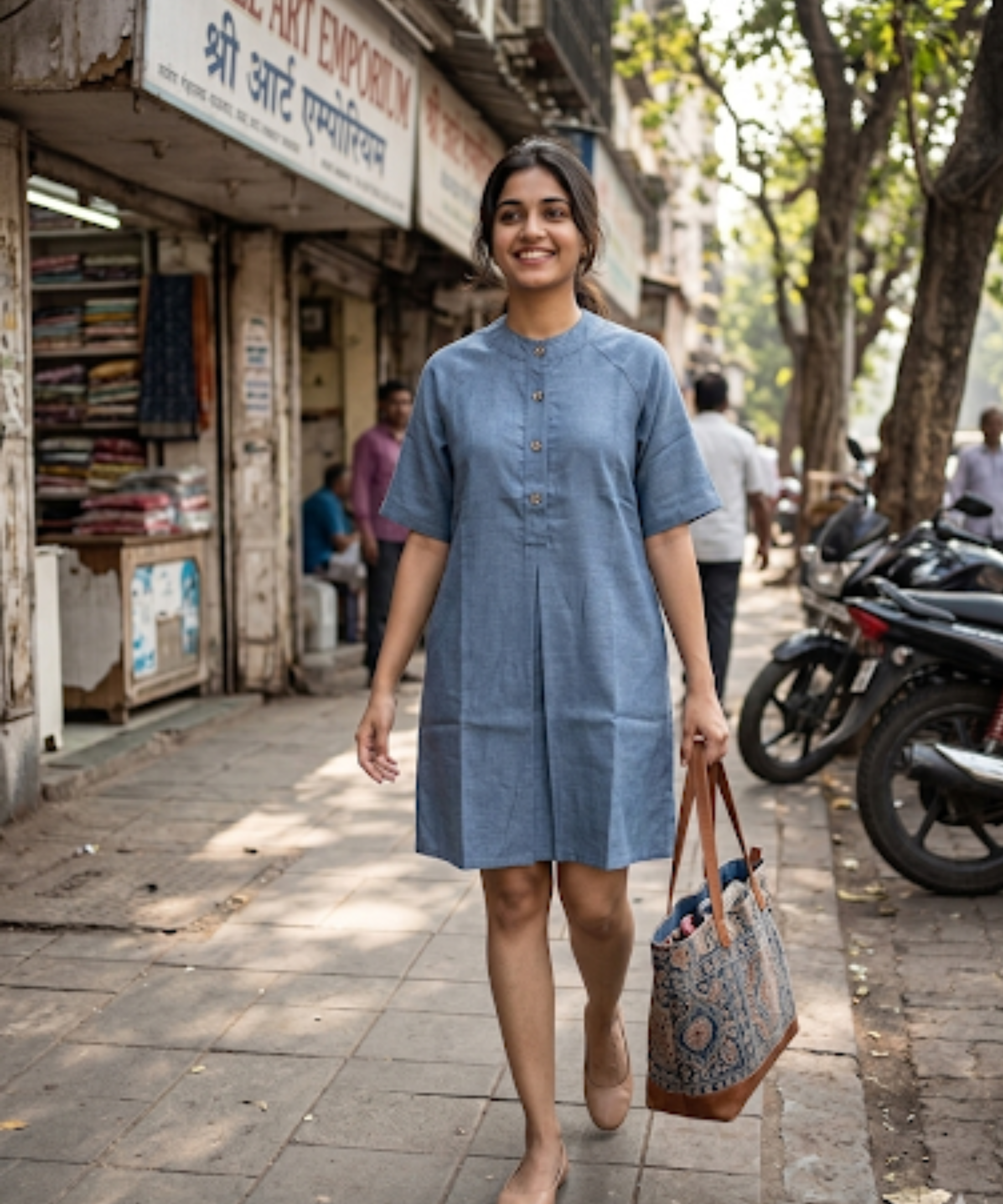 Akasi Short Linen Dress